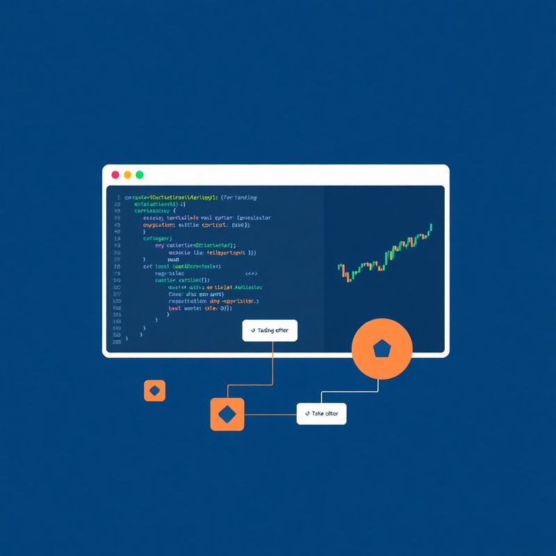 Editor de código y flujo de estrategia automatizada