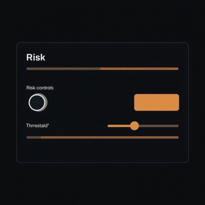 Panel de configuración de controles de riesgo